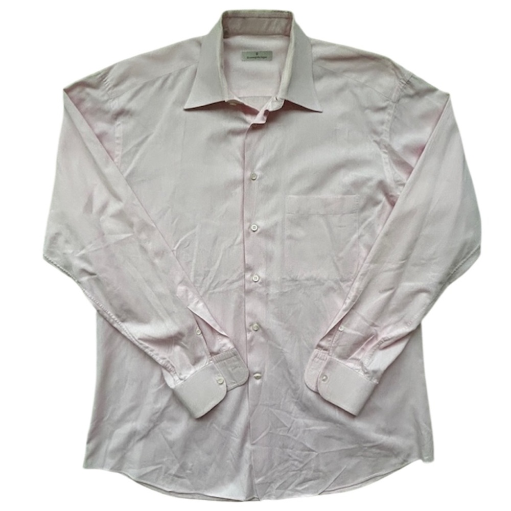 Ermenegildo Zegna Light Pink Long Sleeve Dress Shirt